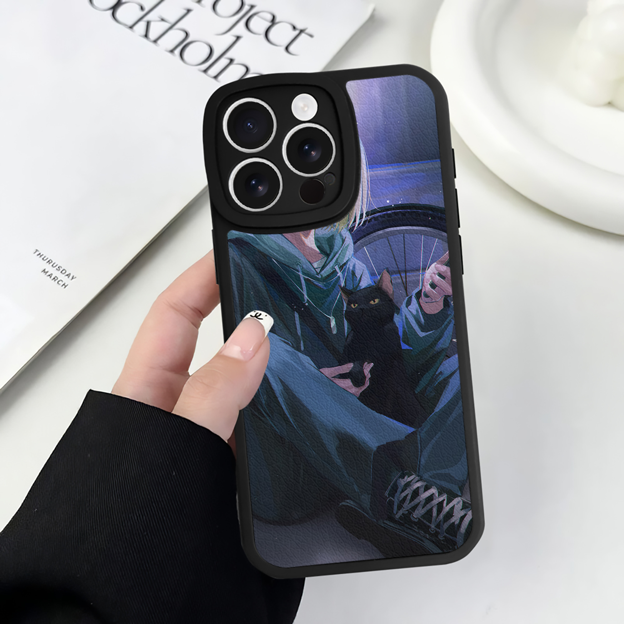 （画像用） ハイキュー!! Haikyu!! 【iPhone 16シリーズ対応】シリコンスマホケース（レザー調） 材質：シリコン